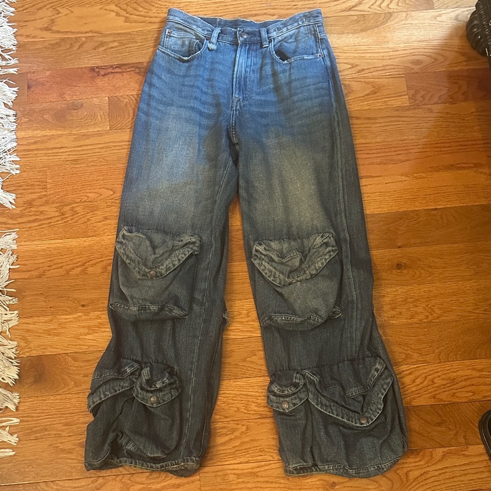 R13 RARE multi pocket utility Jean